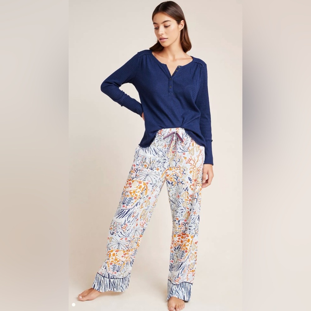 Anthropologie Vikki Chu Pastoral Flannel Sleep Pants
